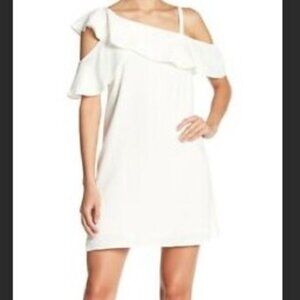 Rachel Roy Eggshell One Shoulder Flounce 👗 SZ 4